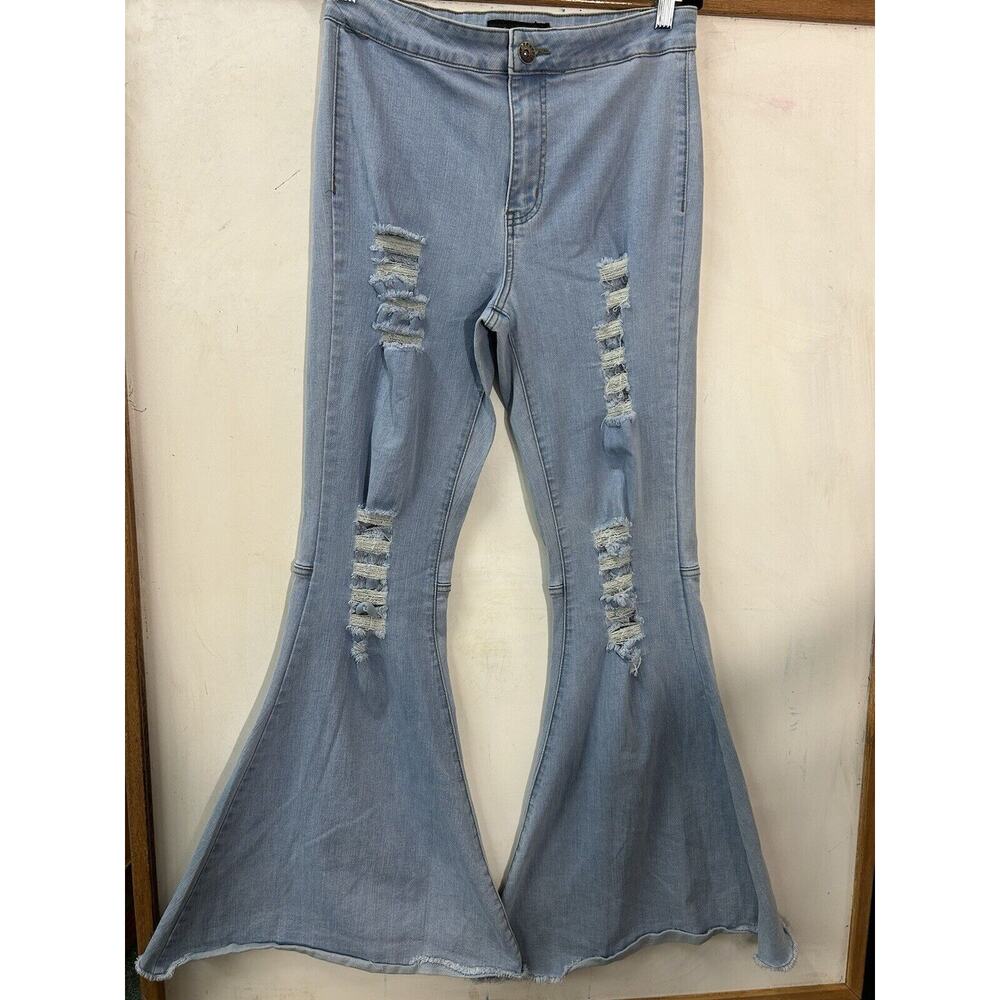 Traffic Jeans Wear‎ Womens Sz 9 Bell Bottoms Super Flare Distressed